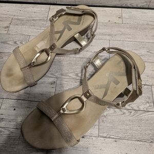 Anne Klein Gold and Tan Women's Sandals